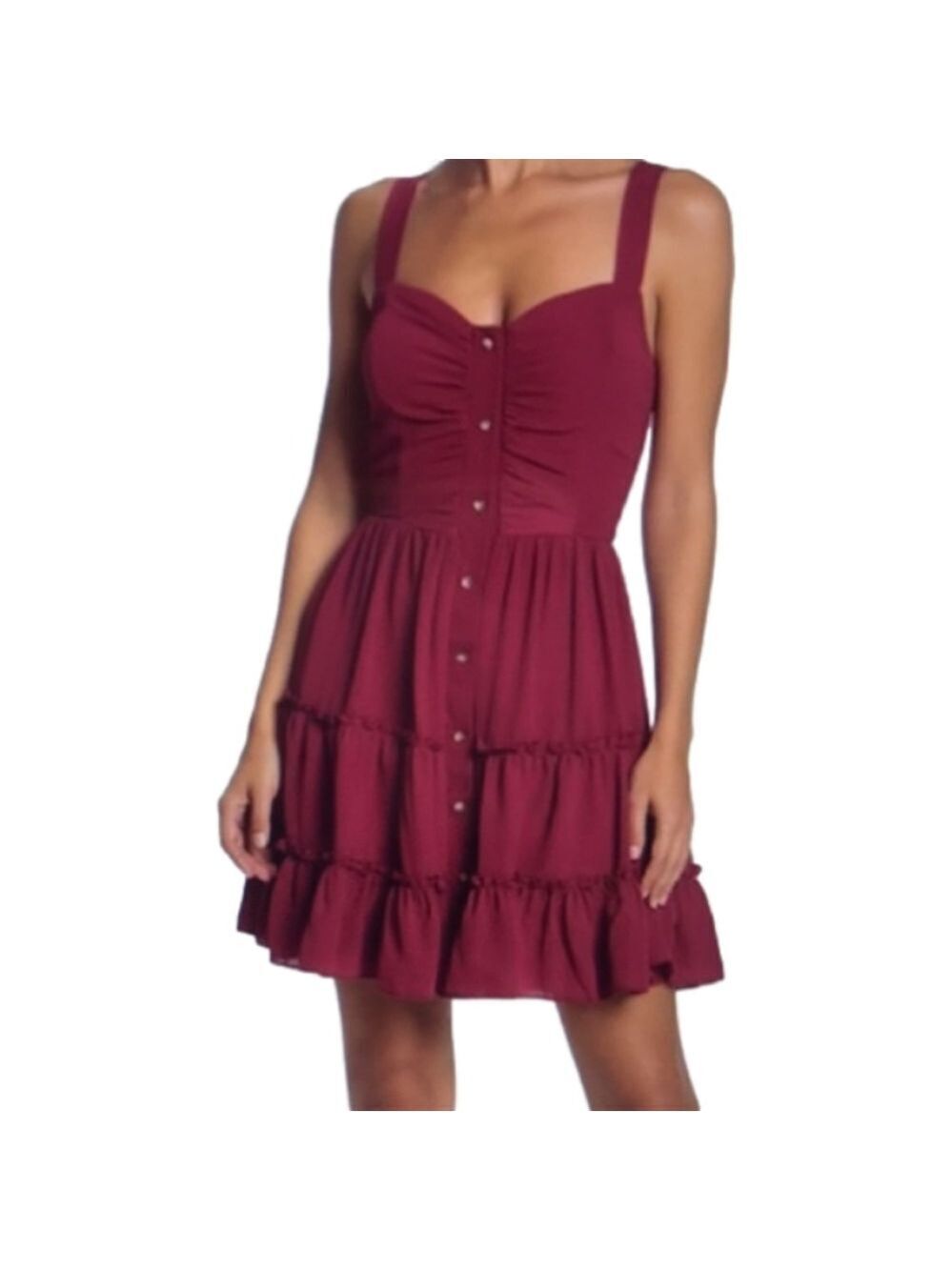 NWT Honey and Rosie Ruffled Tier Mini Dress Size Medium